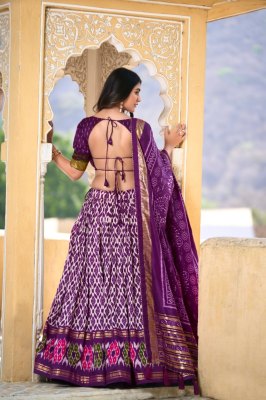 Pranauthi Design No 1223 Purple Colour Tussar Silk Navratri Collection Lehenga Choli Buy Online Single  lehenga choli catalogs