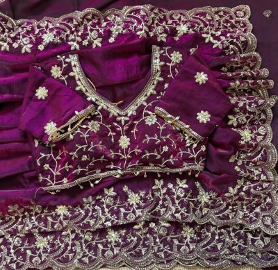 Pranavi S4041–S4045 Fendy Satin Designer Embroidery Saree sarees catalogs