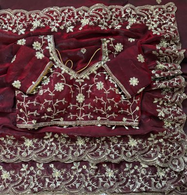 Pranavi S4041–S4045 Fendy Satin Designer Embroidery Saree sarees catalogs