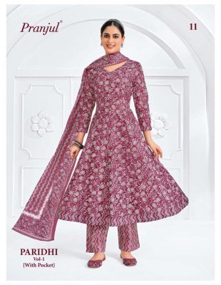 Pranjul Paridhi Vol 1 Heavy Cotton Printed Anarkali Kurti Pant Dupatta Set Wholesale kurti pant with dupatta Catalogs