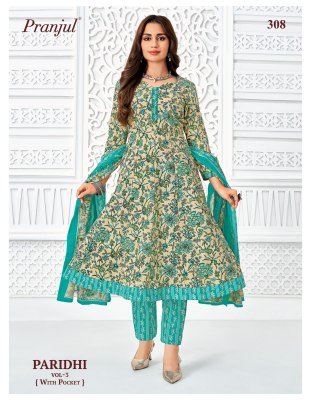 Pranjul Paridhi Vol 3 Pure Cotton Anarkali Suits Set 