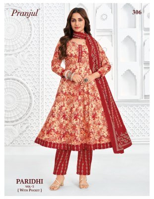 Pranjul Paridhi Vol 3 Pure Cotton Anarkali Suits Set readymade suit catalogs