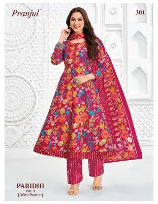 Pranjul Paridhi Vol 3 Pure Cotton Anarkali Suits Set readymade suit catalogs