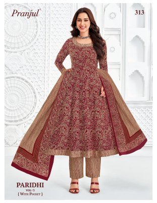 Pranjul Paridhi Vol 3 Pure Cotton Anarkali Suits Set readymade suit catalogs