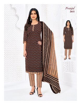 Pranjul Priyanka Vol 26 Heavy Cotton Unstitched Dress Material Premium Printed Top  Bottom And Dupatta  Wholesale dress material catalogs