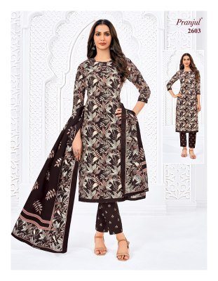 Pranjul Priyanka Vol 26 Heavy Cotton Unstitched Dress Material Premium Printed Top  Bottom And Dupatta  Wholesale dress material catalogs