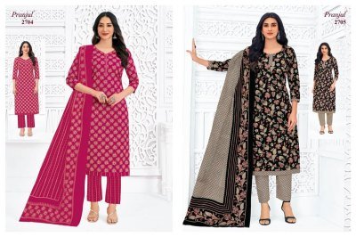 Pranjul Priyanka Vol 27 dress material heavy cotton catalogue wholesale rate  dress material catalogs