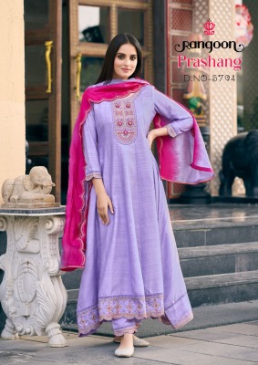 Prashang by Rangoon Khatli work fancy readymade suit collection with Affordable rate fancy Anarkali suit catalogs