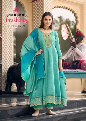 Prashang by Rangoon Khatli work fancy readymade suit collection with Affordable rate fancy Anarkali suit catalogs