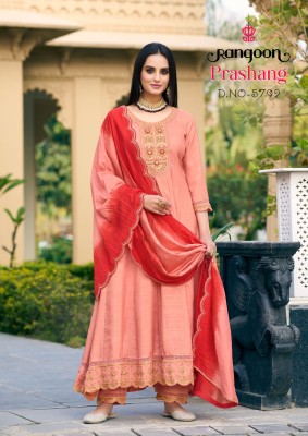 Prashang by Rangoon Khatli work fancy readymade suit collection with Affordable rate fancy Anarkali suit catalogs