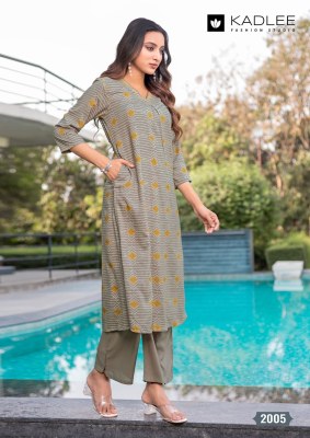 Preetkala by Kadlee Reyon printed hand work western top collection at low rate western wear catalogs