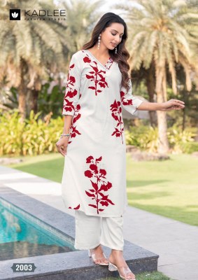 Preetkala by Kadlee Reyon printed hand work western top collection at low rate western wear catalogs