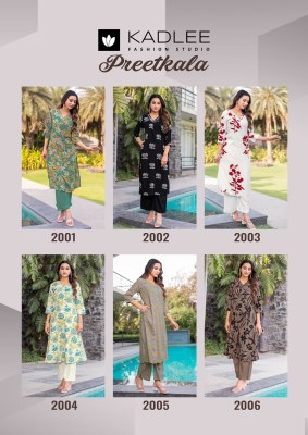 Preetkala by Kadlee Reyon printed hand work western top collection at low rate western wear catalogs