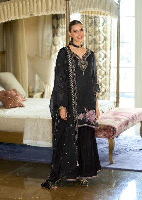 Prem Trend Hamsafar Orgenza Crush Emboss Print Sharara Set with Handwork And Dupatta Wholesale readymade suit catalogs