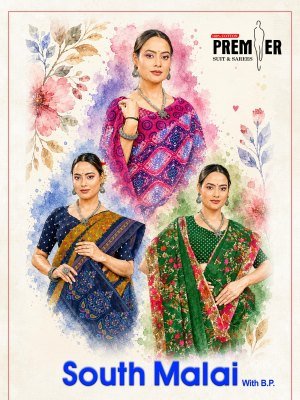 Premier South Malai Vol-3 Heavy Cotton Printed Saree with Blouse 