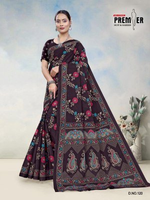 Premier South Malai Vol-3 Heavy Cotton Printed Saree with Blouse sarees catalogs