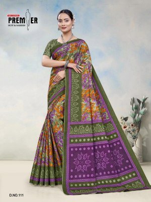 Premier South Malai Vol-3 Heavy Cotton Printed Saree with Blouse sarees catalogs