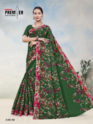 Premier South Malai Vol-3 Heavy Cotton Printed Saree with Blouse sarees catalogs