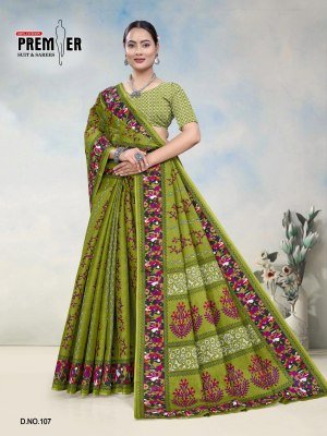 Premier South Malai Vol-3 Heavy Cotton Printed Saree with Blouse sarees catalogs