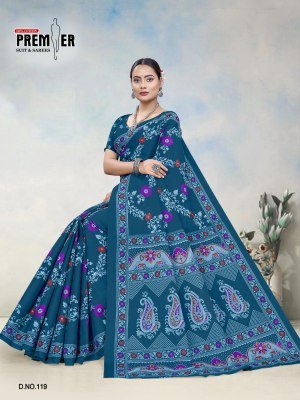 Premier South Malai Vol-3 Heavy Cotton Printed Saree with Blouse sarees catalogs