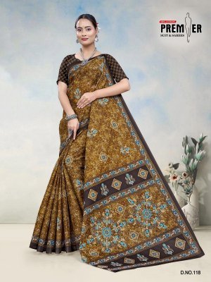 Premier South Malai Vol-3 Heavy Cotton Printed Saree with Blouse sarees catalogs