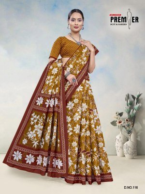 Premier South Malai Vol-3 Heavy Cotton Printed Saree with Blouse sarees catalogs