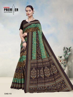 Premier South Malai Vol-3 Heavy Cotton Printed Saree with Blouse sarees catalogs