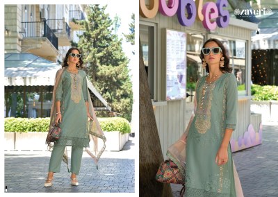 Premium 1 by Zaveri Cotton Embroidered top bottom and dupatta catalogue at low rate readymade suit catalogs