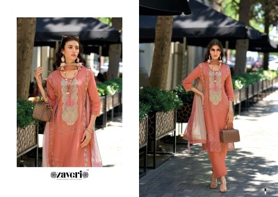 Premium 1 by Zaveri Cotton Embroidered top bottom and dupatta catalogue at low rate readymade suit catalogs