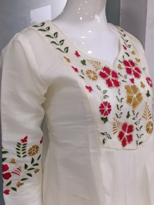 Premium 3-Piece Mul Chanderi Top Elephant Palazzo Dupatta Combo Set Size wise Combo Set