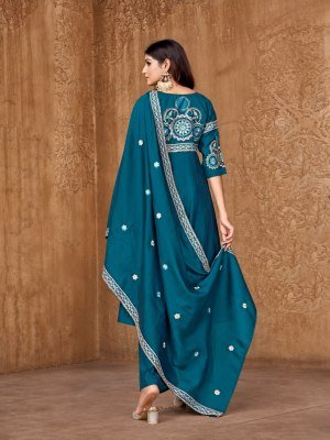 Premium 3 Piece Two Tone Roman Silk Rangila Feel Suit Set Size wise Combo Set