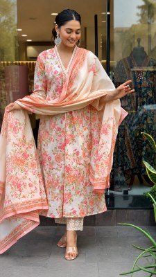 Premium 3PC Gown Collection Cotton Taj  Size wise Combo Set