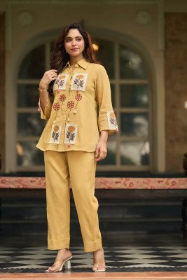 Premium Boutique Co-Ord Set Collection – Floral Appliqué Patch and Embroidery Work  Size wise Combo Set
