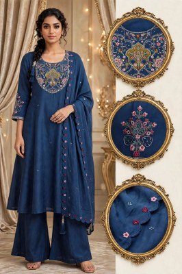 Premium Coral 3 Pcs Collection  Top, Palazzo and Dupatta Set wholesale catalogs