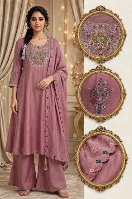 Premium Coral 3 Pcs Collection  Top, Palazzo and Dupatta Set Size wise Combo Set