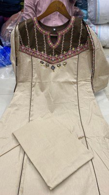 Premium Cotton 2-Piece Embroidery Work Suit Set for Women Size wise Combo Set
