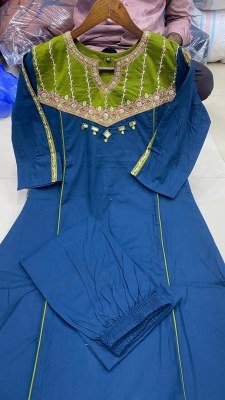 Premium Cotton 2-Piece Embroidery Work Suit Set for Women Size wise Combo Set