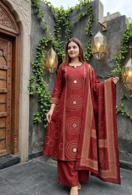 Premium Cotton A - line3 Pcs Collection – Kurti, Pant and Dupatta Size wise Combo Set
