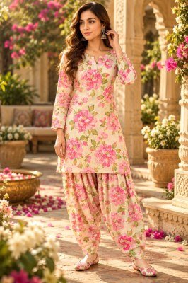 Premium Cotton Farshi Pant Co-Ord Set Top and Farshi Pant Size wise Combo Set