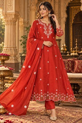 Premium Cotton Mal Chanderi 3 Pcs Suit Set wholesale catalogs