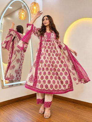 Premium Cotton Taj Anarkali Full Flair Tubelight and Heavy Embroidery Collection wholesale catalogs