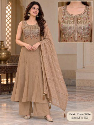 Premium Crush Chiffon 3-Piece Palazzo Suit Collection wholesale catalogs