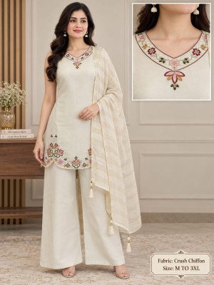 Premium Crush Shiffon Collection Size wise Combo Set