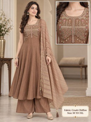 Premium Crush Shiffon Collection Size wise Combo Set