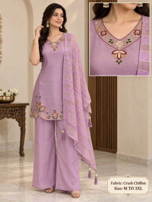 Premium Crush Shiffon Collection Size wise Combo Set