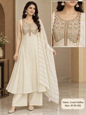 Premium Crush Shiffon Collection Size wise Combo Set