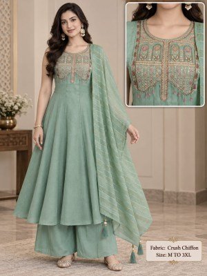 Premium Crush Shiffon Collection Size wise Combo Set