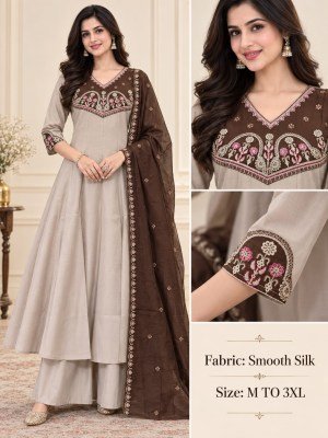 Premium Designer 3 Pcs Soft Silk Palazzo Pair wholesale catalogs