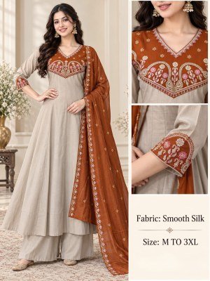 Premium Designer 3 Pcs Soft Silk Palazzo Pair Size wise Combo Set
