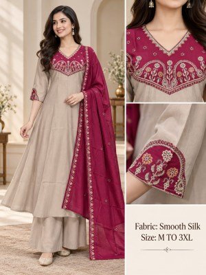 Premium Designer 3 Pcs Soft Silk Palazzo Pair Size wise Combo Set